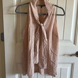 Lafayette 148 Silk Blush Pink Dotted Sleeveless Blouse